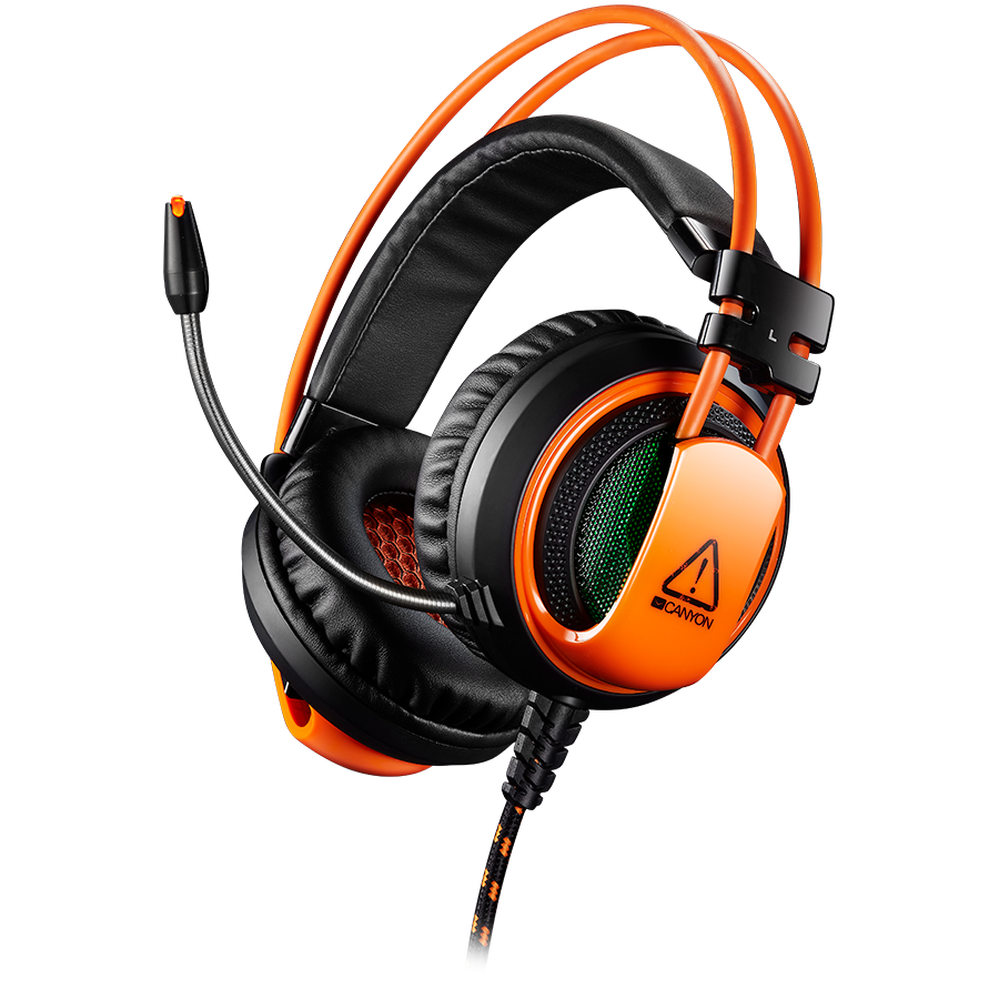 CANYON Headset Corax GH-5A USB LED Black Orange | dynacor.co.za