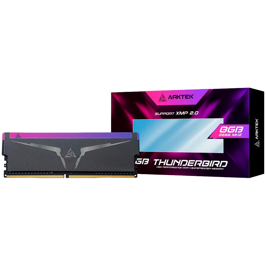 Arktek 8GB DDR4 3200MHz with Heatsink and RGB lights - PC Desktop RAM | dynacor.co.za