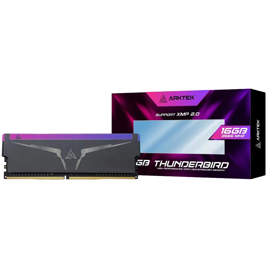 Arktek 16GB DDR4 3200MHz Memory with Heatsink and RGB Lights - PC Desktop | dynacor.co.za