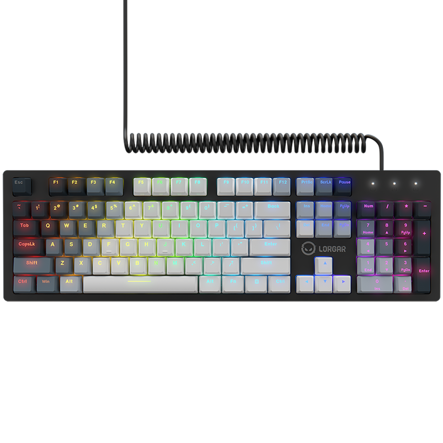 LORGAR Azar 514 Wired Mechanical RGB Gaming Keyboard - White | dynacor.co.za