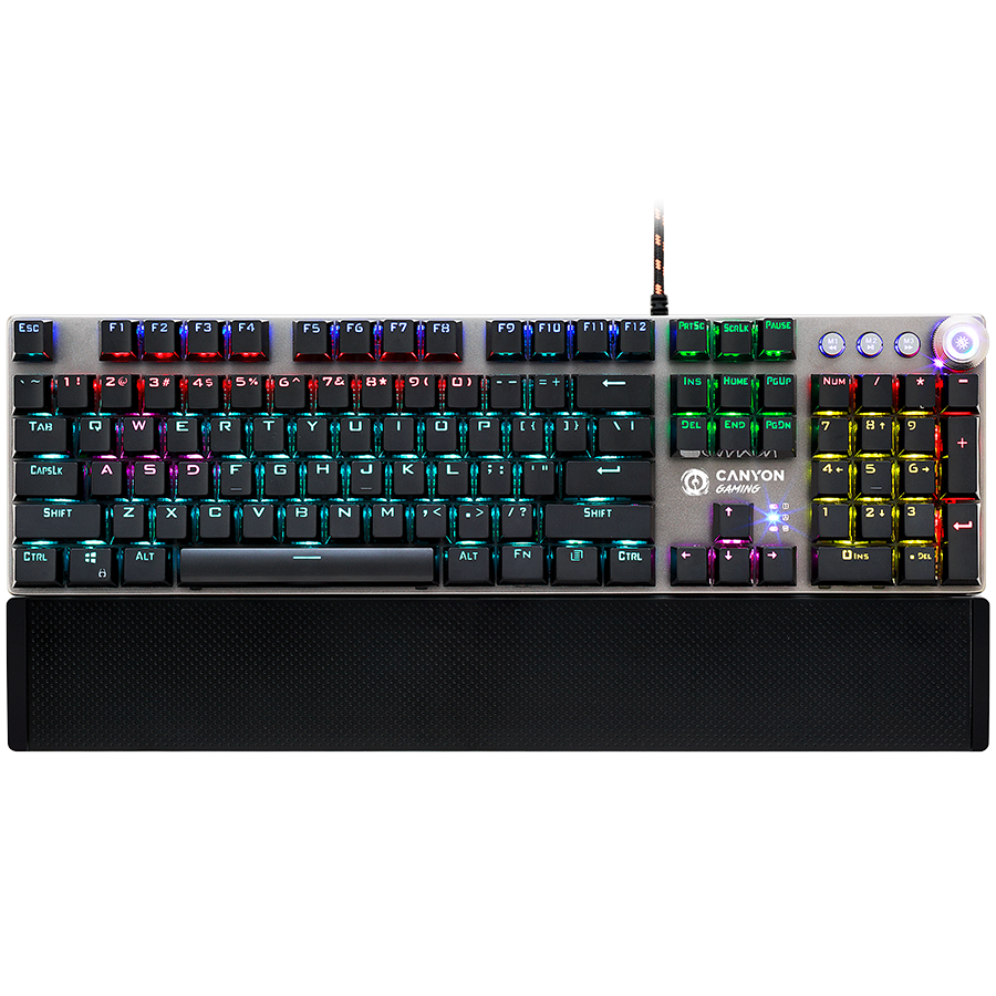 CANYON Keyboard Nightfall GK-7 RGB US Wired Dark Grey | dynacor.co.za