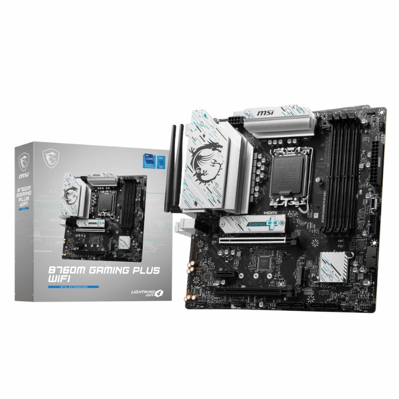 MSI B760M GAMING PLUS WIFI DDR5 Intel LGA1700 M-ATX Gaming Motherboard | dynacor.co.za