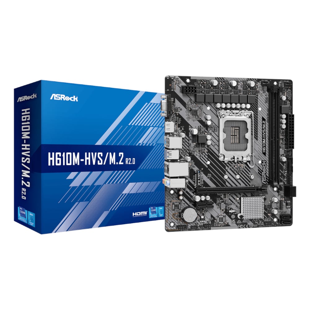 ASRock H610M-HVS/M.2 R2.0 Intel LGA 1700 m-ATX Motherboard | dynacor.co.za