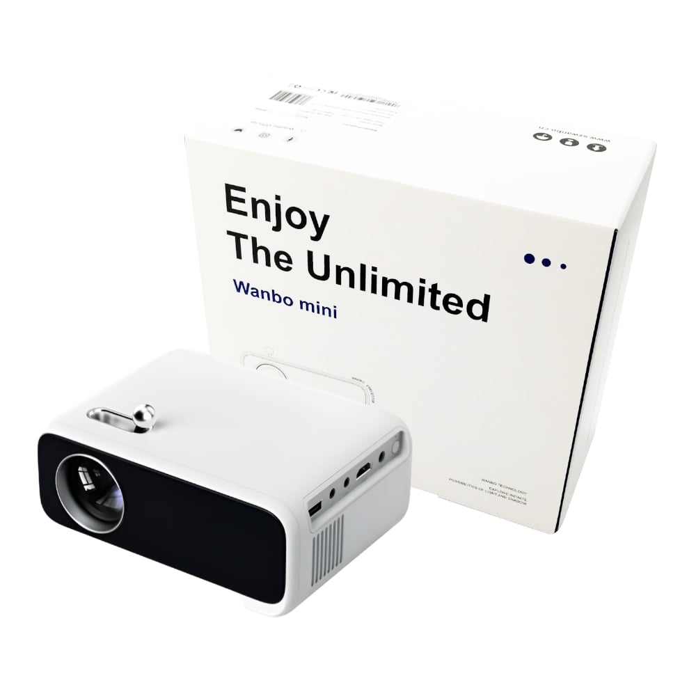 WANBO MINI PRO 720p 250ANSI Android 9.0 Smart Projector - White | dynacor.co.za