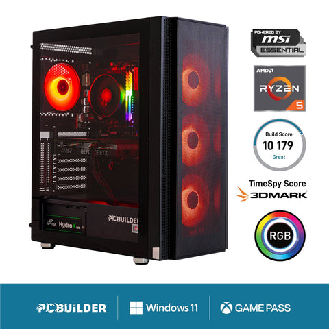 PCBuilder AMD Ryzen 5 5600X BARRICADE Windows 11 Gaming PC | dynacor.co.za