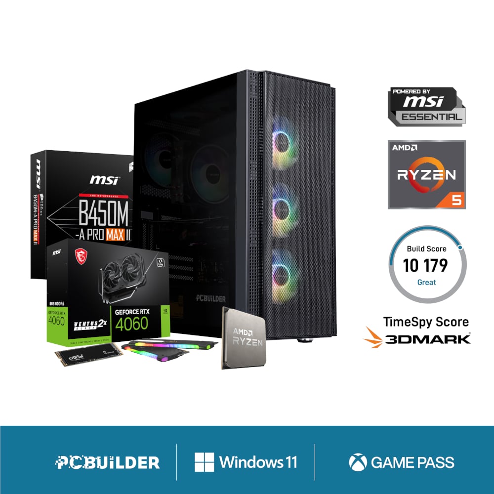 PCBuilder AMD Ryzen 5 5600X BARRICADE Windows 11 Gaming PC | dynacor.co.za