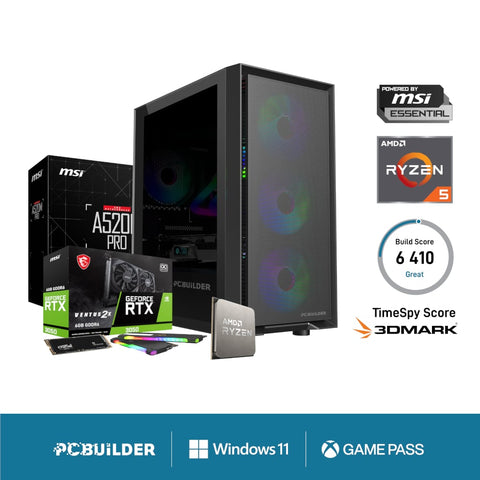 PCBuilder Ryzen 5 5500 SCOUT Windows 11 Gaming PC | dynacor.co.za