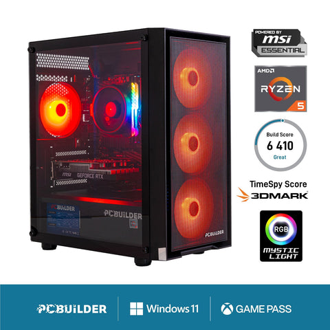 PCBuilder Ryzen 5 5500 SCOUT Windows 11 Gaming PC | dynacor.co.za