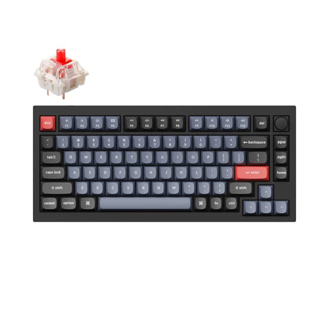 Keychron Q1 75% Red G Pro Switches Aluminium RGB Wired Keyboard - Black | dynacor.co.za