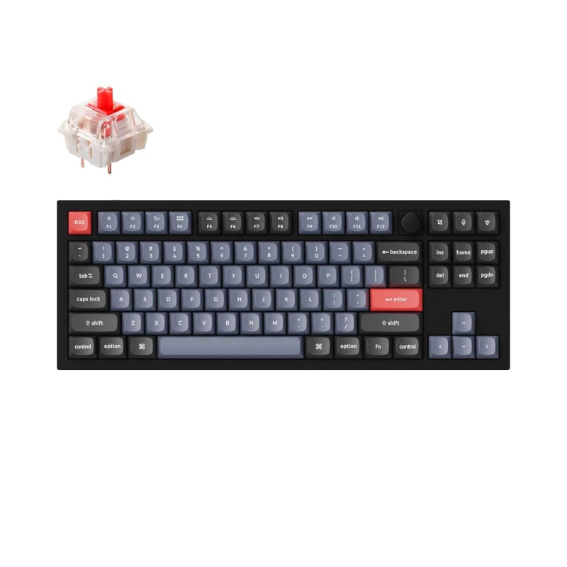 Keychron Q3 80% Red G Pro Switches Aluminium RGB Wired Keyboard - Black | dynacor.co.za