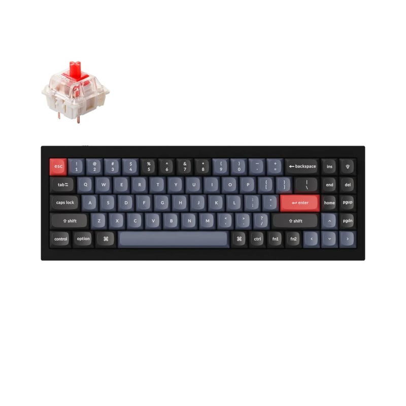 Keychron Q7 70% Red G Pro Switches Aluminium RGB Wired Keyboard - Black | dynacor.co.za