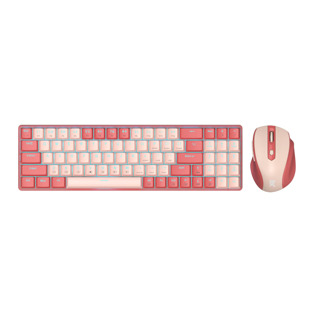 Redragon BS8772 Wireless Keyboard and Mouse Combo - Red/Pink | dynacor.co.za