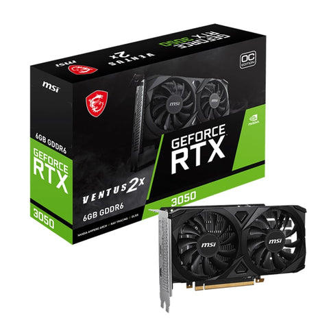 MSI Nvidia GeForce RTX 3050 Ventus 2X 6G OC GDDR6 96-BIT Graphics Card | dynacor.co.za